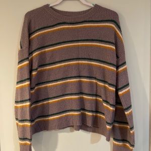 American Eagle Women’s Purple Striped Sweater size medium